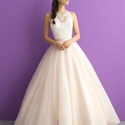 Allure Romance Dress 3011 Champ./Iv./Sil. Size 12