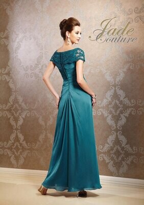 Jade Couture Mother of the Bride Dress K158008 Teal Size 12