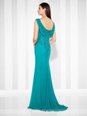 Cameron Blake Mother of the Bride Dress 117611 Jade Size 10