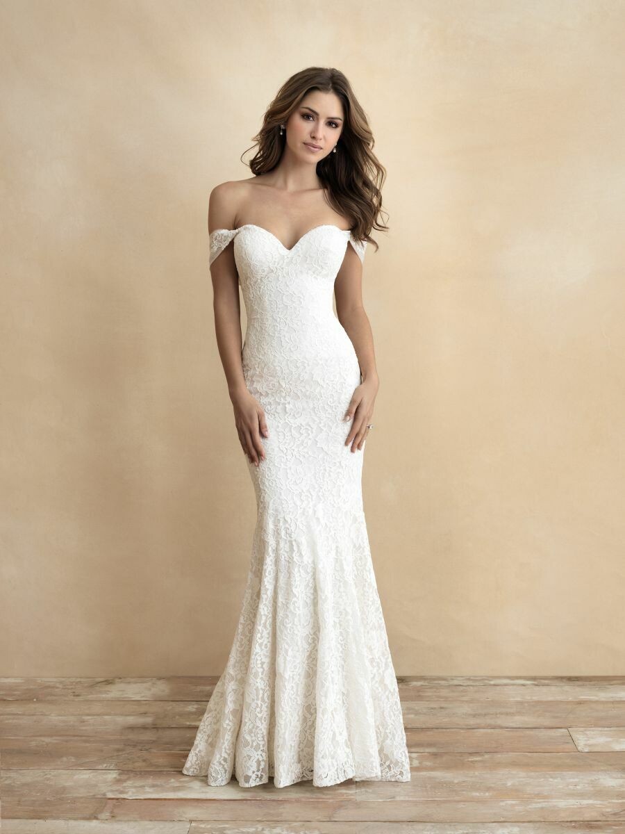Allure Romance Dress 3302 Sand/Champagne/Ivory Size 12