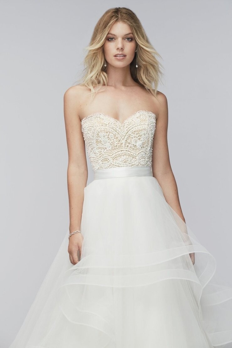 Wtoo by Watters Skirt 16604 Almira Ivory/Champagne Size 10