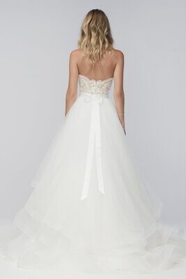 Wtoo by Watters Skirt 16604 Almira Ivory/Champagne Size 10