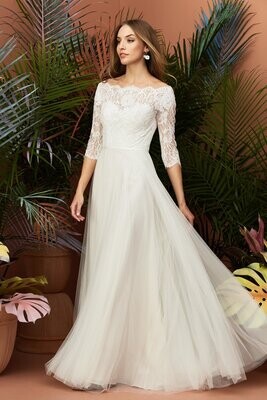 Wtoo by Watters Dress 11701 Filippa Ivory/Ivory Size 10