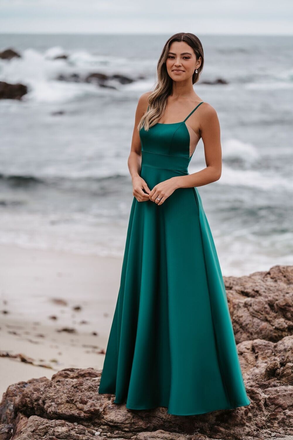 Allure Bridesmaid Dress 1707 Pine Size 8