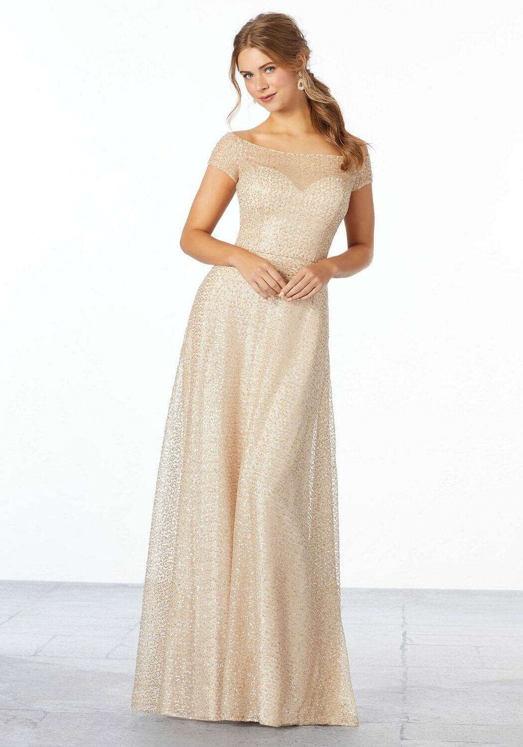 Morilee Bridesmaid Dress 21652 Rose Gold Size 14