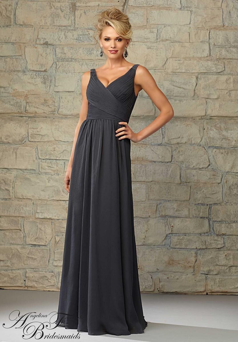 Morilee Bridesmaid Dress 20454 Charcoal Size 16