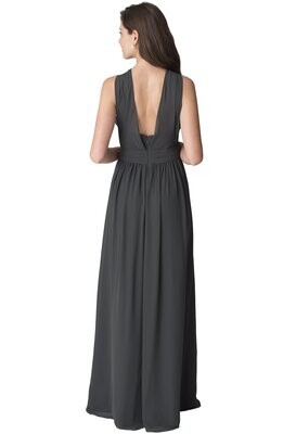 Bill Levkoff Bridesmaid Dress 1274 Charcoal Size 10