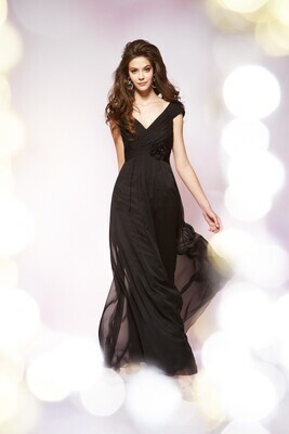 Belsoie by Jasmine Bridesmaid Dress L4071 Black Size 16