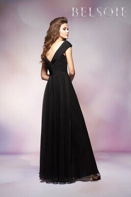 Belsoie by Jasmine Bridesmaid Dress L4071 Black Size 16