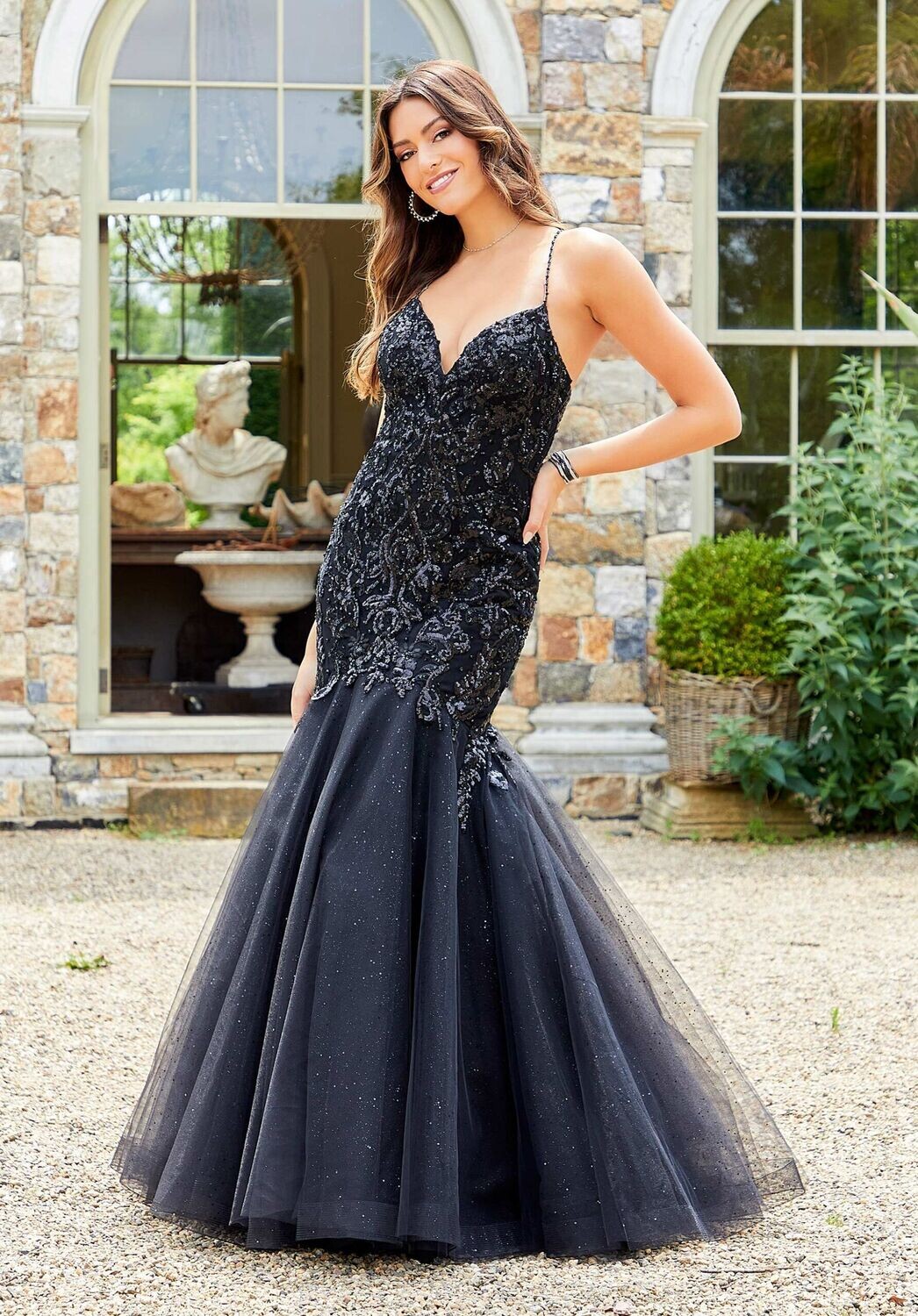 Morilee Prom Dress 47011 Black Size 2
