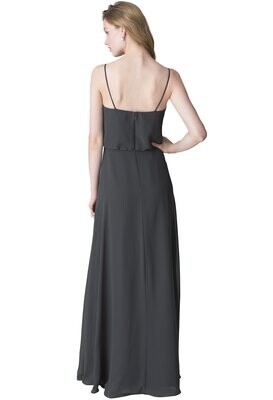 Bill Levkoff Bridesmaid Dress 1266 Charcoal Size 10
