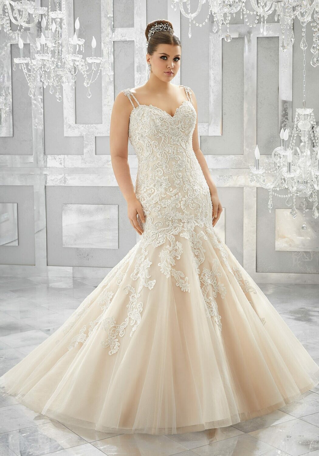 Morilee Dress 3221 Musetta Ivory/Caramel Size 24