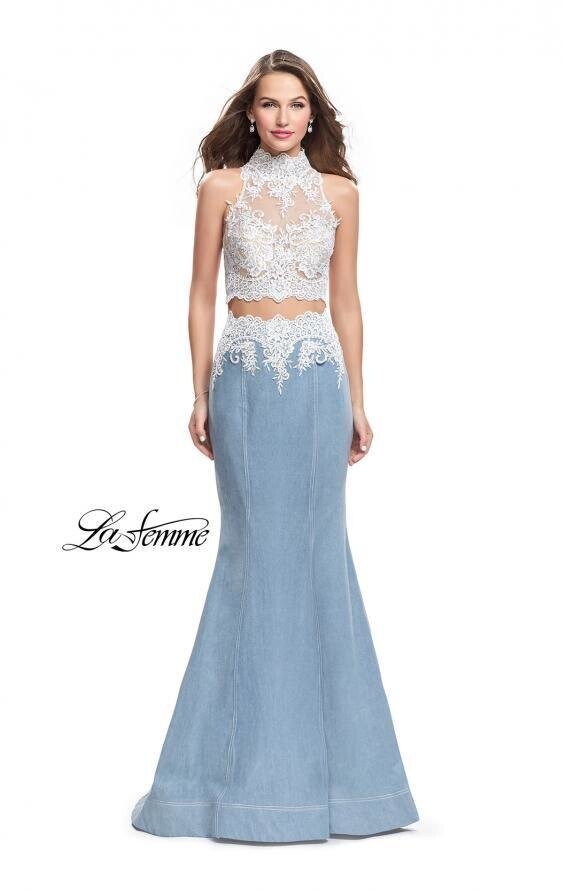 La Femme Dress 25805 Light Wash Size 6,10