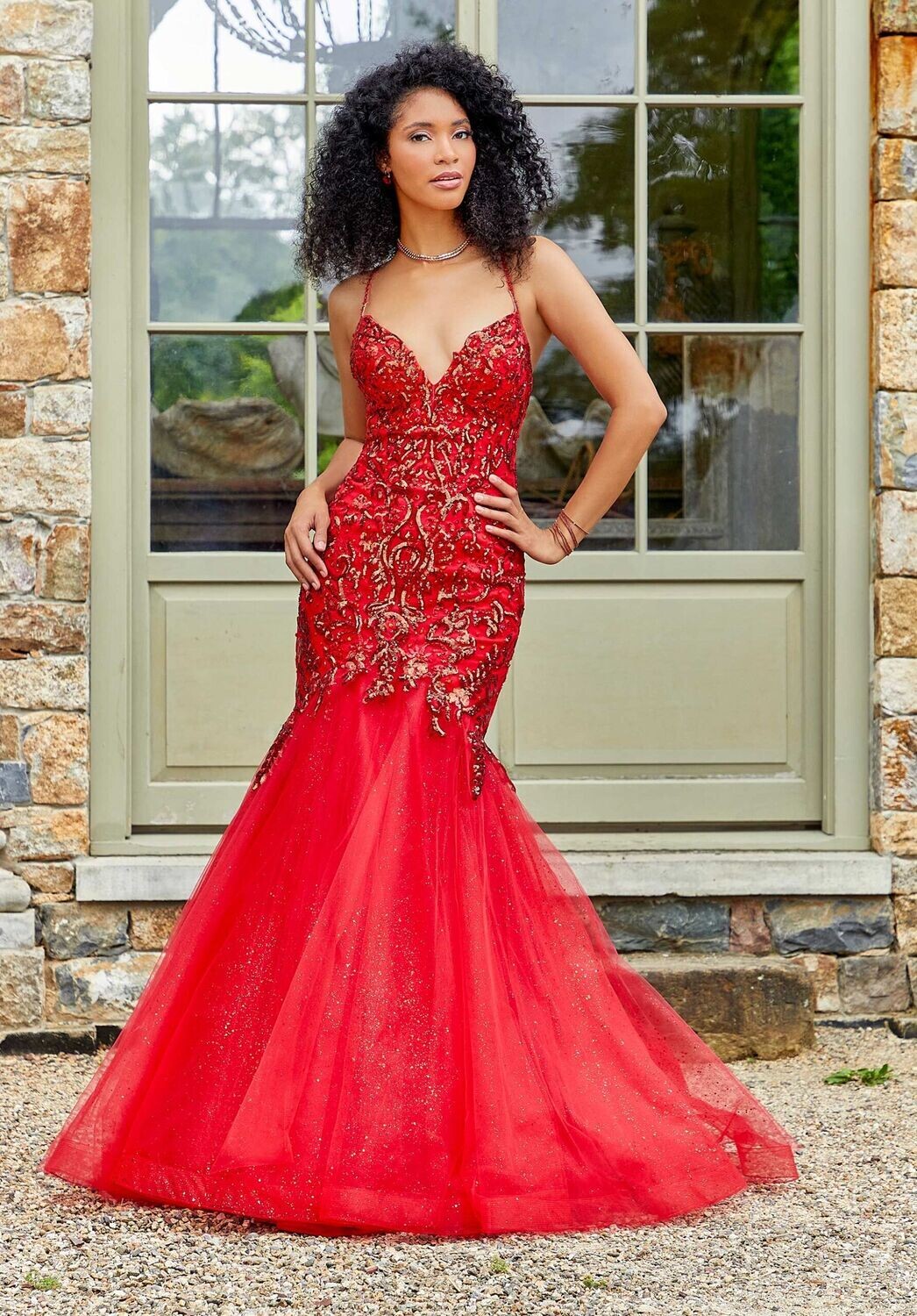 Morilee Prom Dress 47011 Red Size 14