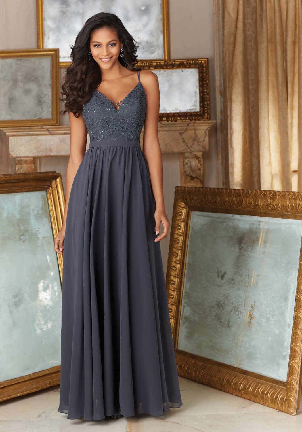 Morilee Bridesmaid Dress 146 Charcoal Size 8