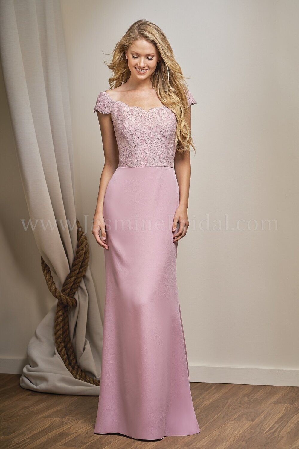 Belsoie by Jasmine Bridesmaid Dress L204015 Ivory Size 12
