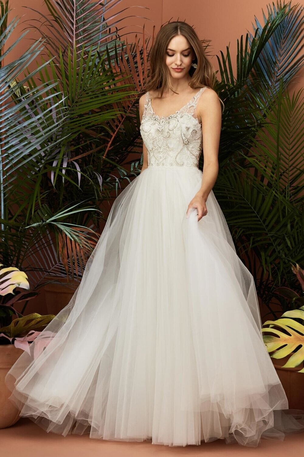 Wtoo by Watters Dress 11705 Constanza Ivory/Oyster Size 14