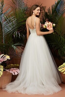 Wtoo by Watters Dress 11705 Constanza Ivory/Oyster Size 14