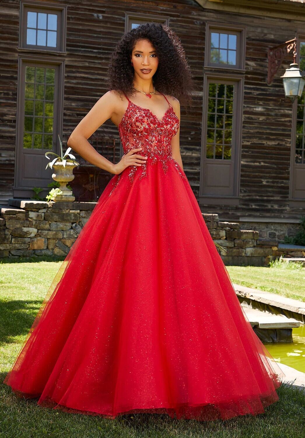Morilee Prom Dress 47006 Scarlet Size 6