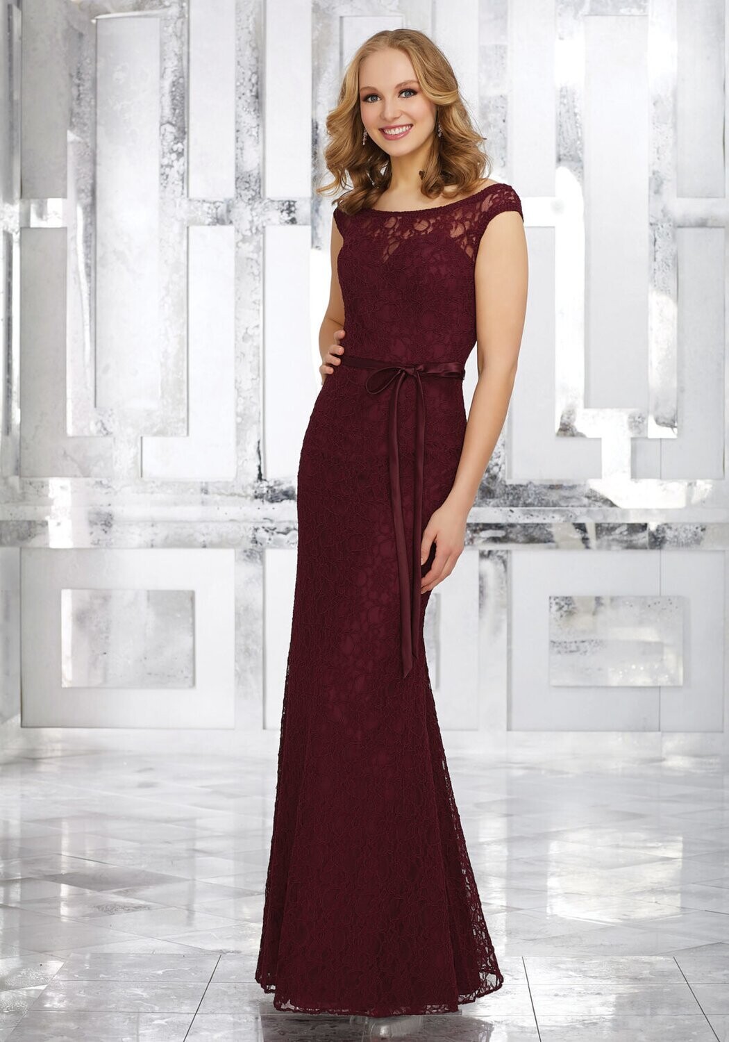 Morilee Bridesmaid Dress 21545 Bordeaux Size 14