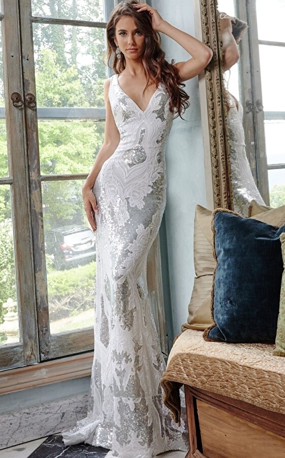 Jovani Dress 23319 Ivory/Lilac Size 0,4