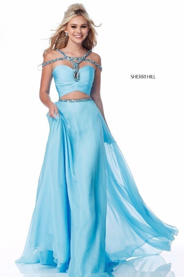Sherri Hill Dress 51812 Light Blue Size 6