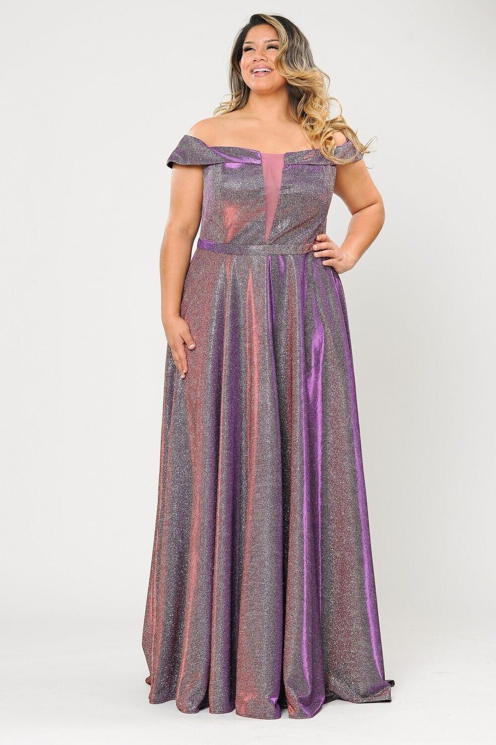 Poly USA Dress W1060 Red/Purple Size 20W