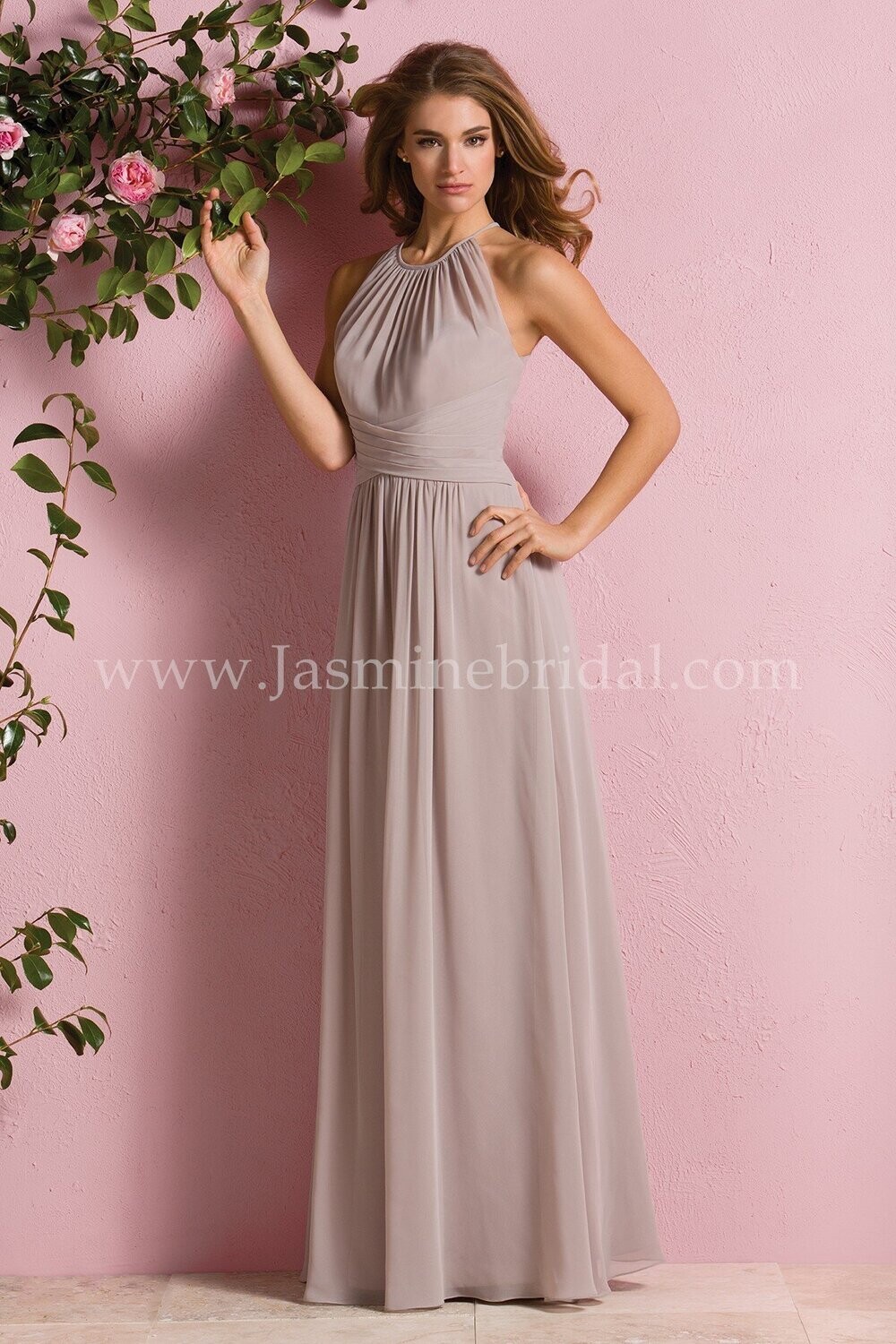 B2 by Jasmine Bridesmaid Dress B173057 Taupe Size 16