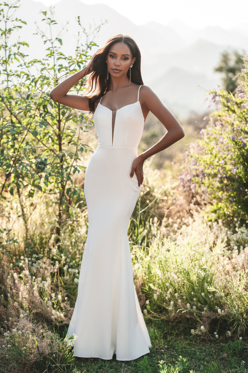 Allure Romance Dress 3711 Ivory/Nude Size 6
