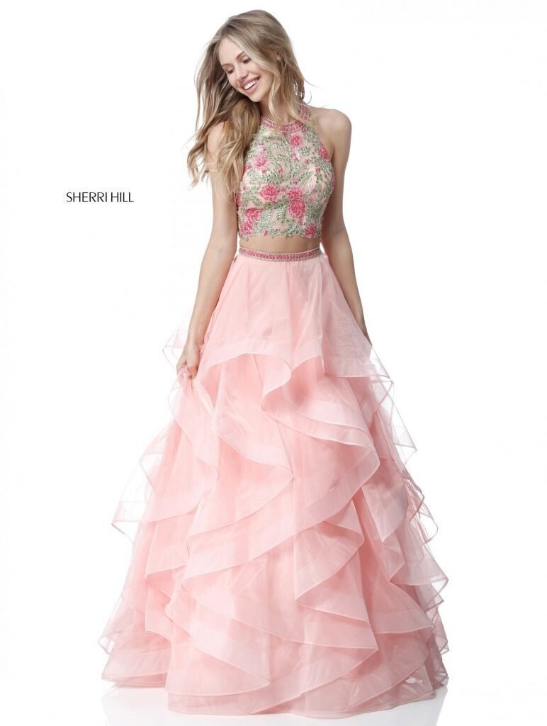 Sherri Hill Dress 51615 Pink/Multi Size 4