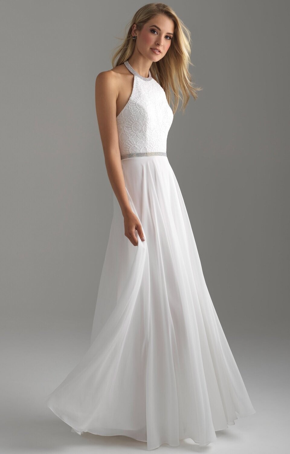 Madison James Dress 18-621 Ivory Size 6