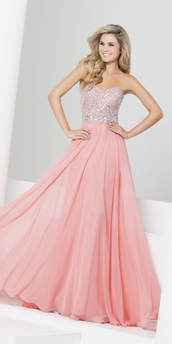 Tony Bowls Prom Dress 115566 Coral Size 8