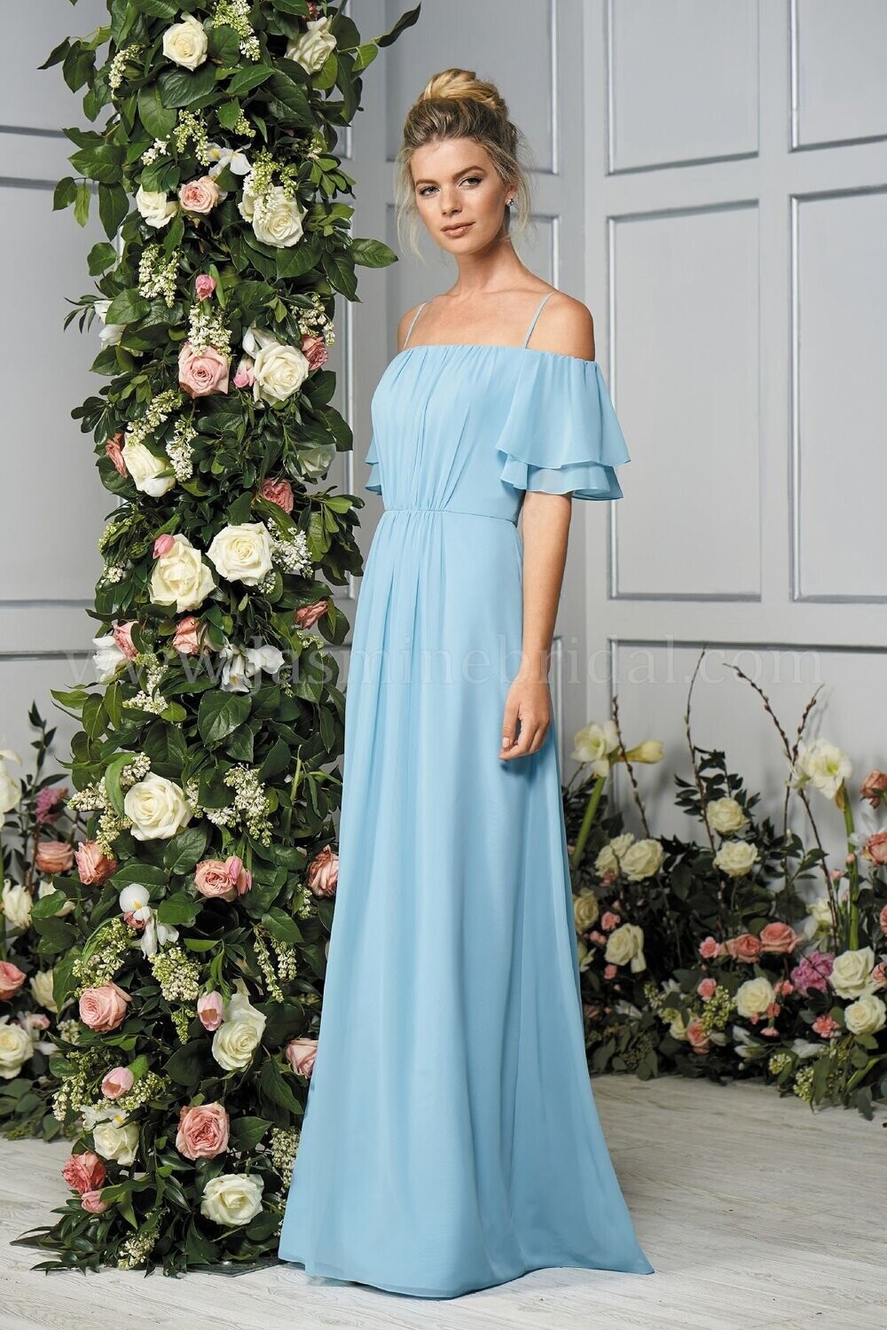 B2 by Jasmine Bridesmaid Dress B193056 Ivory Size 12