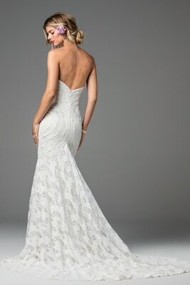 Wtoo by Watters Dress 18118 Ivory/Oyster Size 12