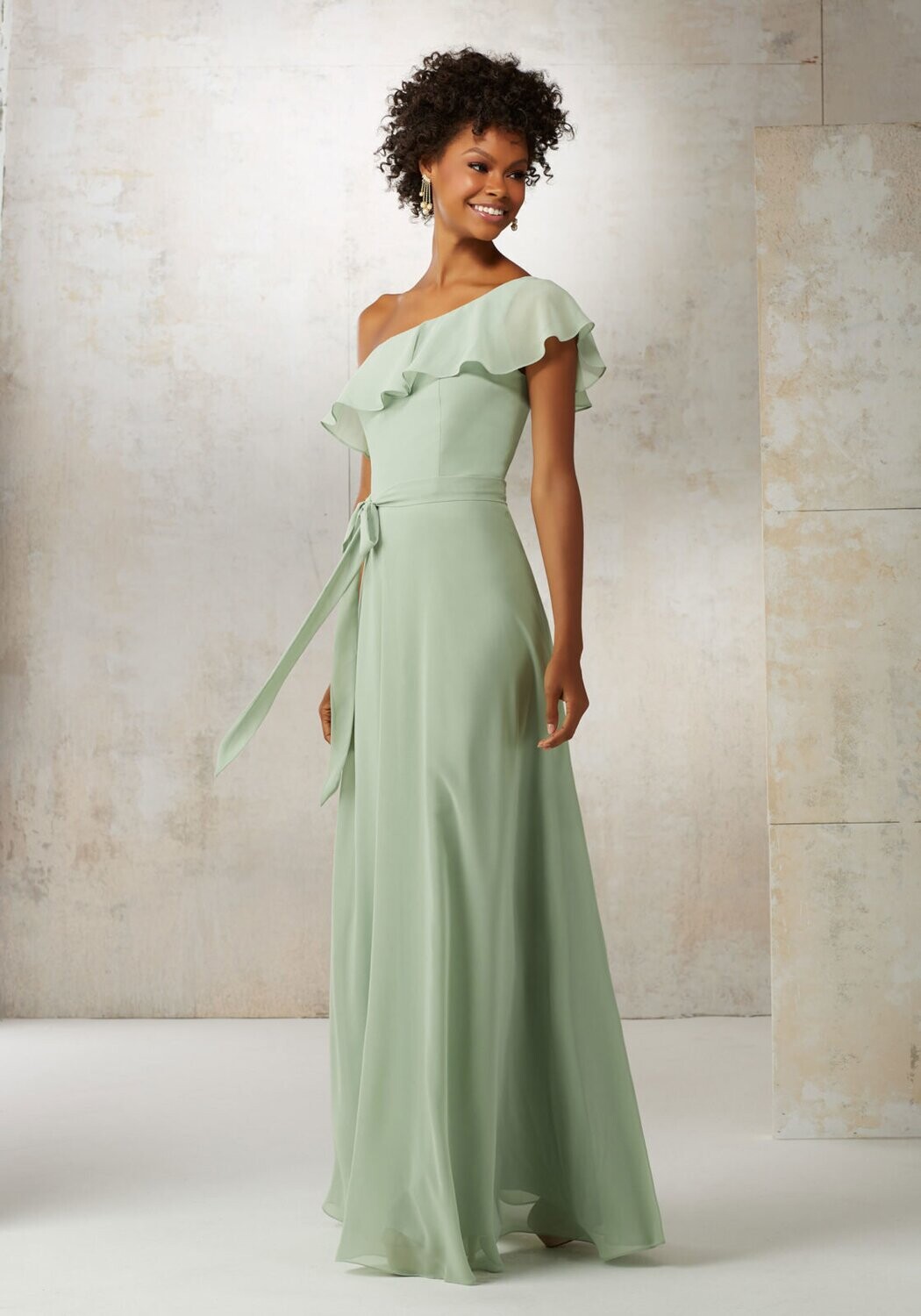 Morilee Bridesmaid Dress 21503 Sage Size 12