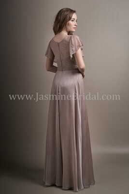 Belsoie by Jasmine Bridesmaid Dress L194016 Silver Size 16