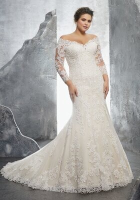 Morilee Dress 3231 Kameron Ivory/Coco Size 20