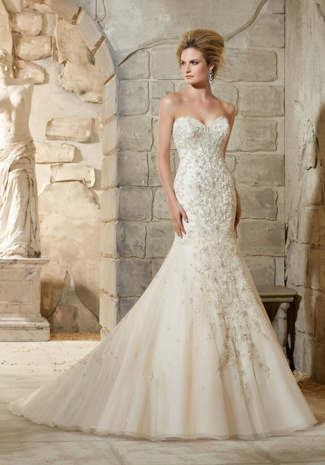 Morilee Dress 2790 Ivory/Silver Size 14
