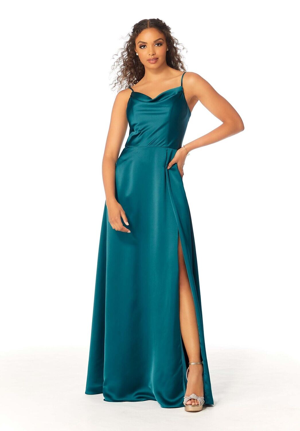 Morilee Bridesmaid Dress 21813 Teal Size 12
