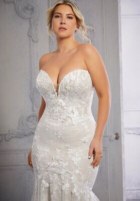 Morilee Dress 3333 Catalina Ivory/Cappuccino/Honey Size 20
