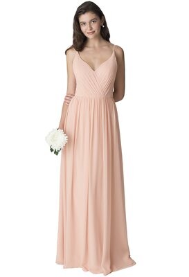 Bill Levkoff Bridesmaid Dress 1273 Shell Pink Size 12