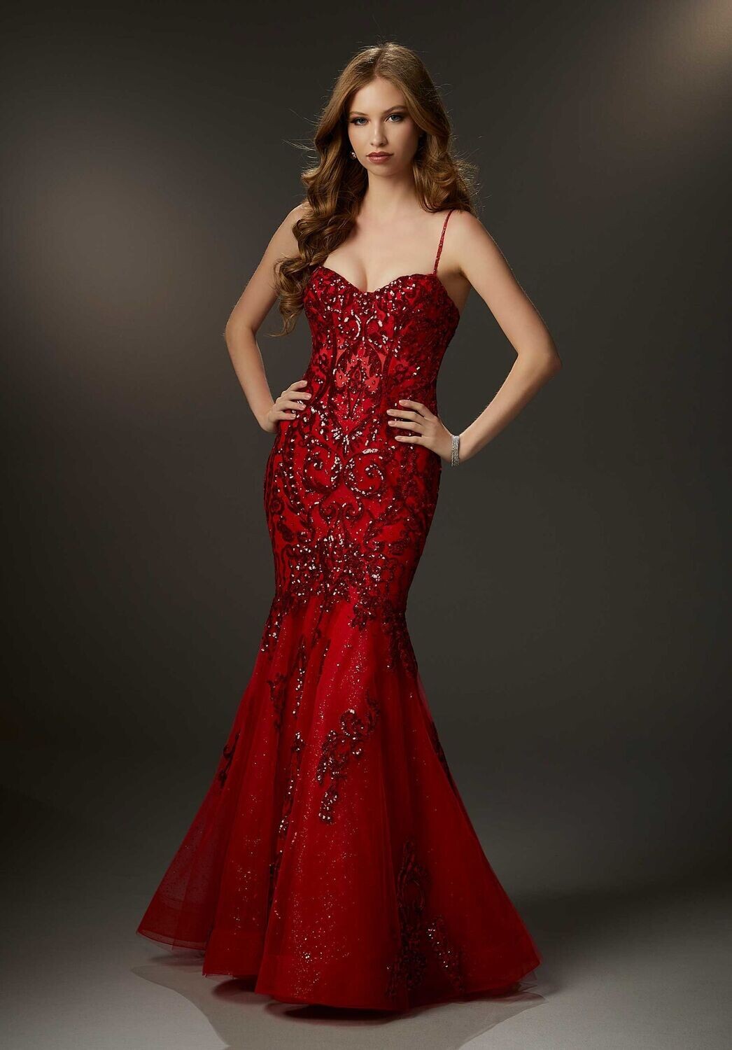 Morilee Prom Dress 48070 Red Size 14,16,24