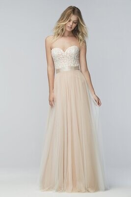 Wtoo by Watters Dress 16718 Catherine Rosegold Size 12