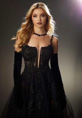Morilee Prom Dress 48005 Black Size 8
