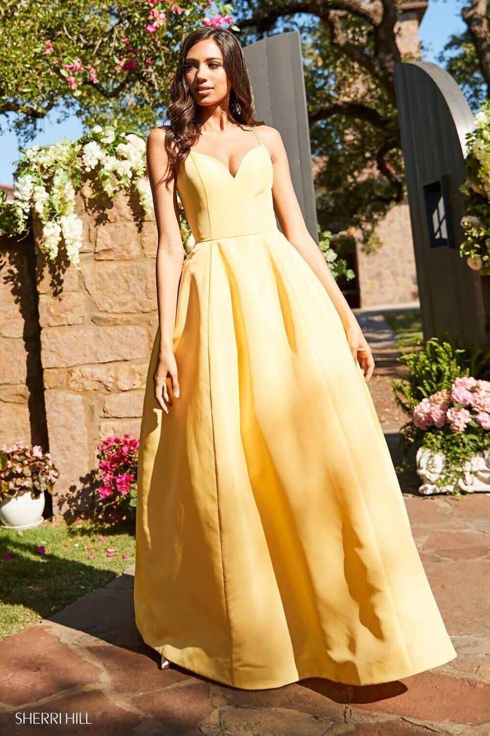 Sherri Hill Dress 52495 Yellow Size 0