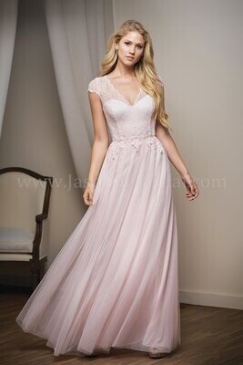 Belsoie by Jasmine Bridesmaid Dress L204010 Ivory Size 14