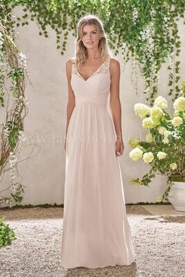 B2 by Jasmine Bridesmaid Dress B193001 Ivory Size 6