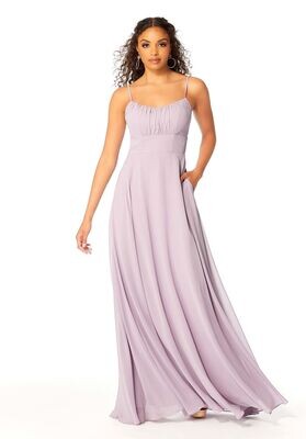 french lilac bridesmaid dresses Kennedy Blue Leah Luxe Satin Bridesmaid Dress