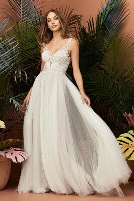 Wtoo by Watters Dress 11110 Huxley Ivory/Ivory Size 10