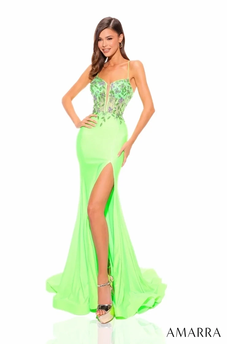 Amarra Dress 88651 Neon Green Size 2